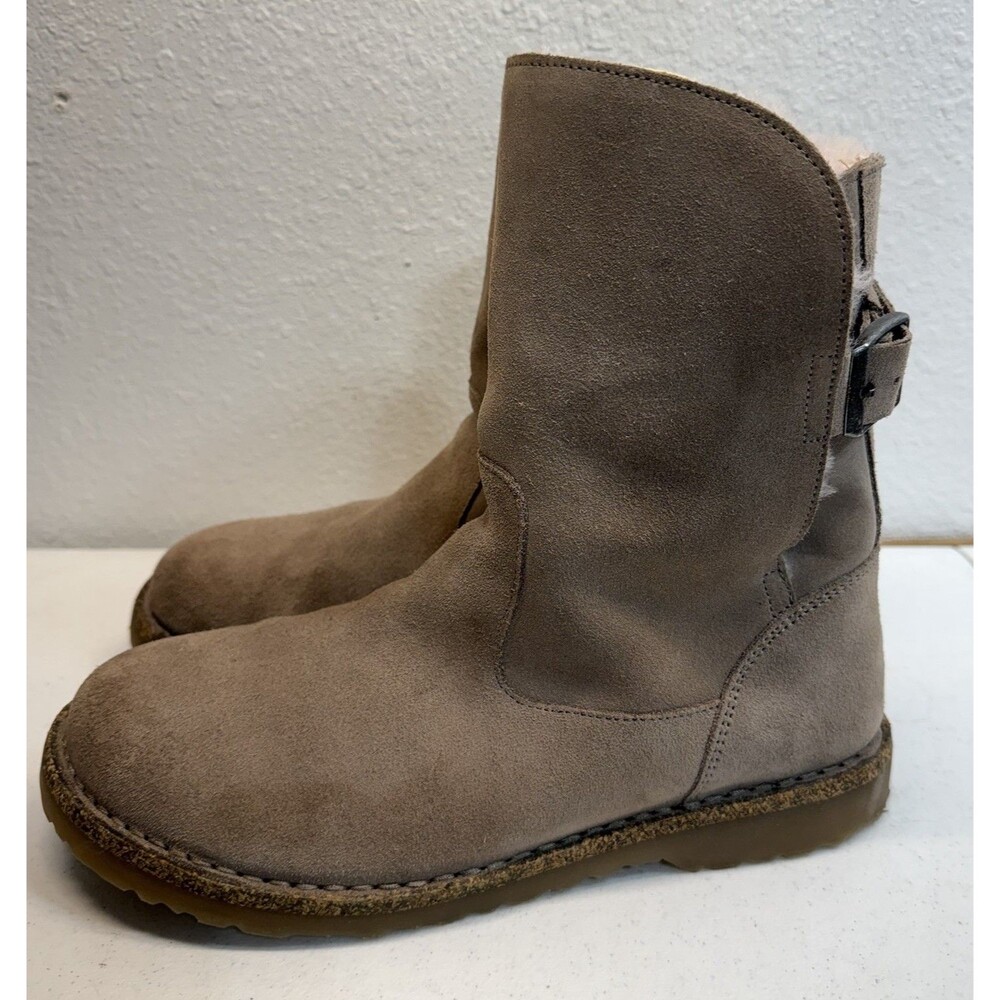 Birkenstock Uppsala Shearling Boots Women's Size 40EU or 9US Gray Taupe Leather - Picture 2 of 14